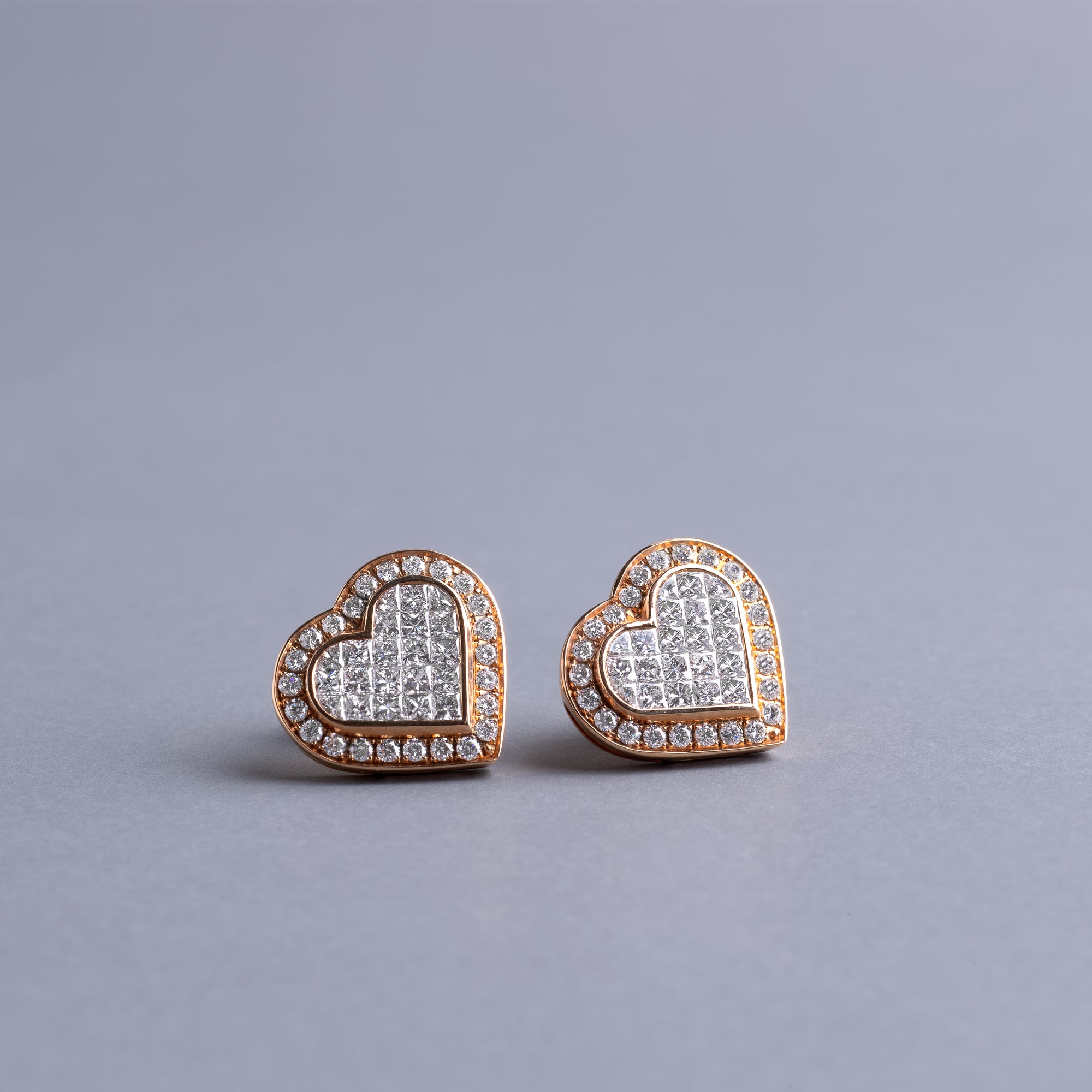 Classic Earrings, Diamond Heart