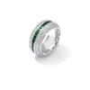 Classic Band Ring, Diamond Emerald